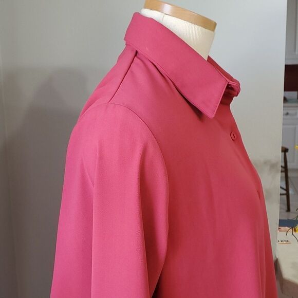 Bon Worth long sleeve top. Beautiful shade of fuchia. OVERSIZED XS. - Picture 3 of 8